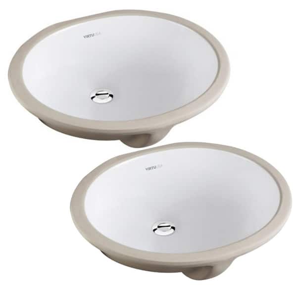 Virtu USA E5-BAS-RO-TWO DBL VTY BASINS WH