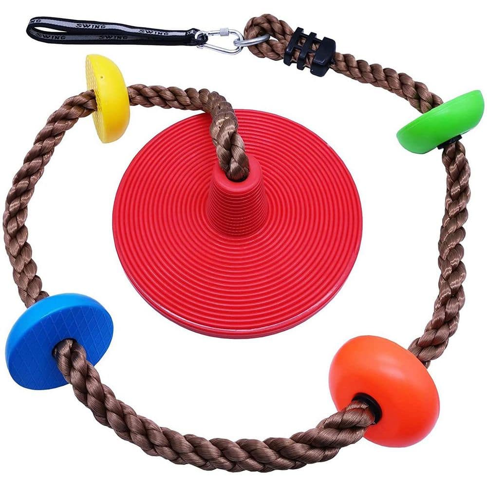 Kids Tree Climbing Rope and Disc Swing Seat Set Outdoor Playground Accessories Easy Install Durable Design price history on PriceWatchPro