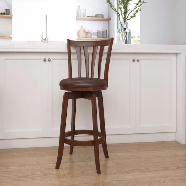 Hillsdale Furniture Savana 29.5 in. Cherry Swivel Bar Stool