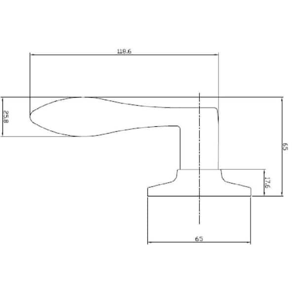 Stratford Satin Nickel Right-Hand Dummy Door Lever