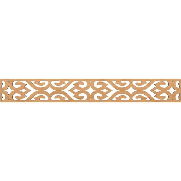 Ekena Millwork Keene Fretwork 0.25 in. D x 46.5 in. W x 6 in. L Maple Wood Panel Moulding