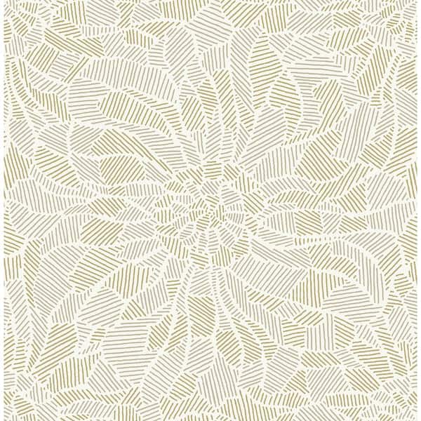 A-Street Prints Daydream Honey Abstract Floral Strippable Roll (Covers 56.4 sq. ft.)