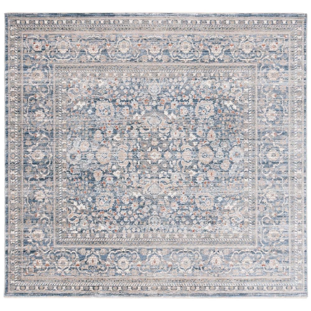 Harlow 6 ft. x 6 ft. Ivory Blue/Gray Medallion Ornate Square Area Rug price history on PriceWatchPro