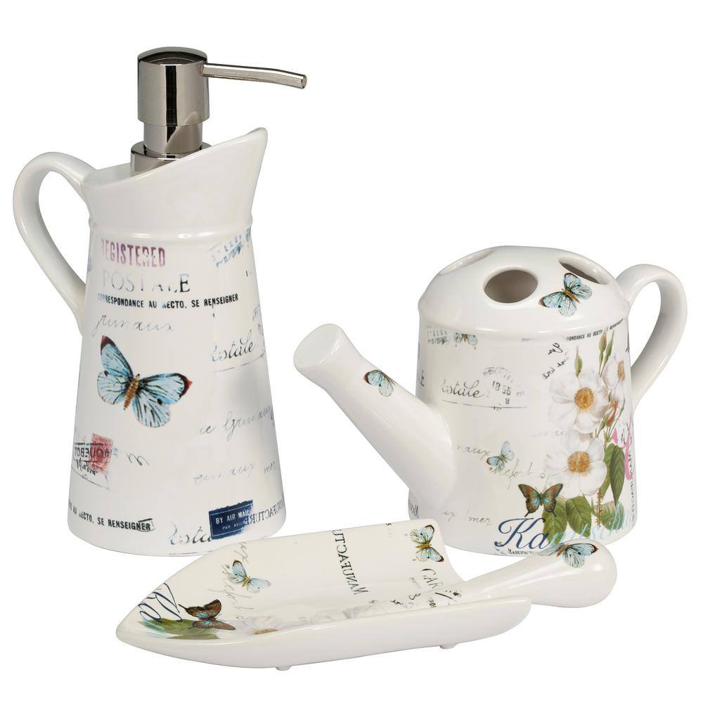 Creative Bath Botanical Diary 3-Piece Bath Accessory Set in Multi ...