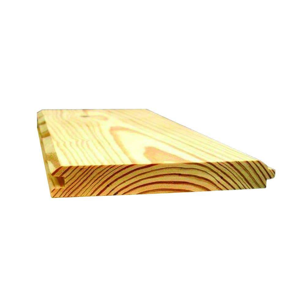 1 in. x 6 in. x 8 ft. Southern Yellow Pine Beaded V-Joint Board