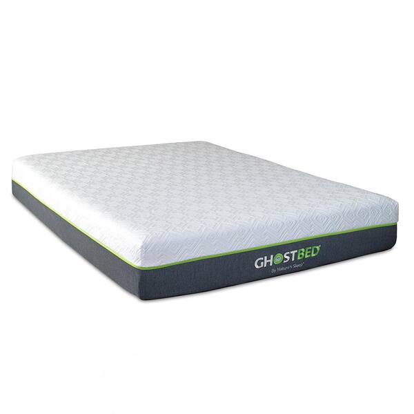 GHOSTBED Eco Breeze Queen Medium Firm 12 inch Eco Soy Based Gel Memory ...