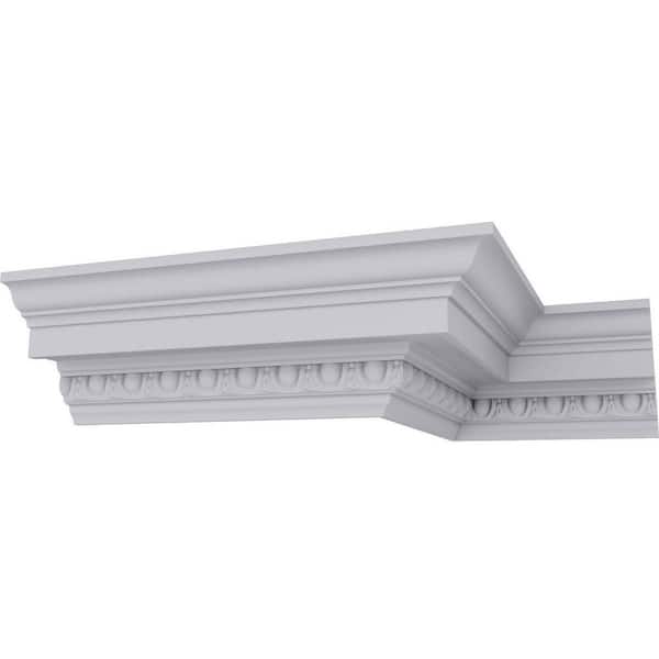 Ekena Millwork SAMPLE - 3-1/2 in. x 12 in. x 3-1/2 in. Polyurethane Sussex Egg and Dart Crown Moulding