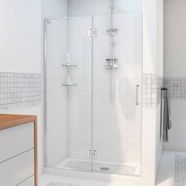 DreamLine Unidoor-X 29 in. x 72 in. Frameless Hinged Shower Door in Chrome