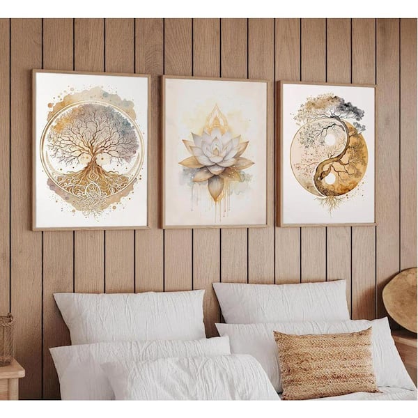 24 x 16 in. Tree of Life Canvas Art - Lotus Zen, Yin Yang Abstract