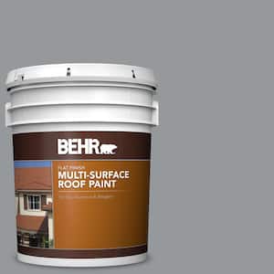5 gal. #MS-82 Cobblestone Grey Flat Multi-Surface Exterior Roof Paint