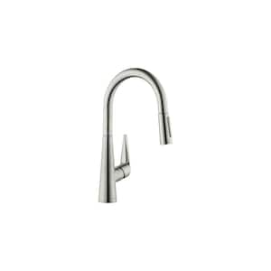 Talis S Single-Handle Pull-Down Sprayer Kitchen Faucet with QuickClean in Steel Optic