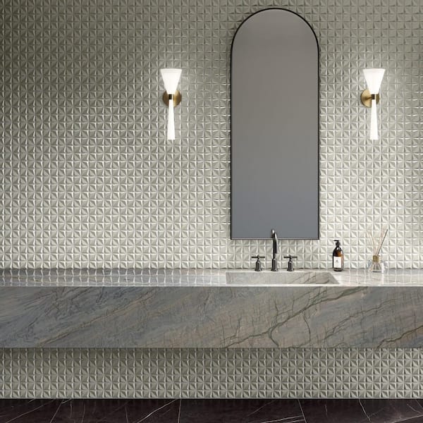 Daltile Artefino Vintage Pearl 12 in. x 12 in. Glossy Porcelain