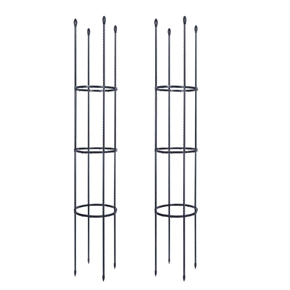 60 in. Tomato Cage Garden Trellis 2 in 1 Plant Cage and Support for Climbin