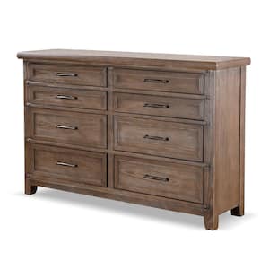 Amaceus Brown 8-Drawer 64 in. Dresser