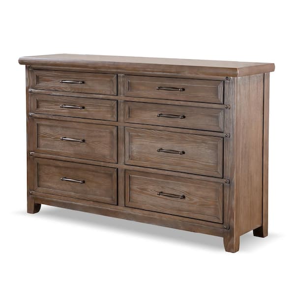 Furniture of America Amadeus Brown 8-Drawer 64 in. Dresser