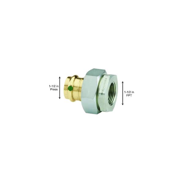 ProPress 1-1/2 in. Press x 1-1/2 in. FPT Zero-Lead Bronze Di-Electric Union