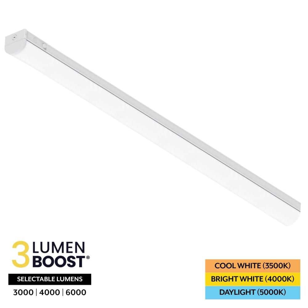 4 ft. 45-Watt LED White Shop Light, 3000/4000/6000 Lumens, Selectable CCT, 120-277V, 0-10V Dimmable (8-Pack) price history on PriceWatchPro