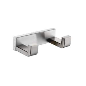 Bagno Bianca Stainless Steel Double Robe Hook in Brushed Nickel