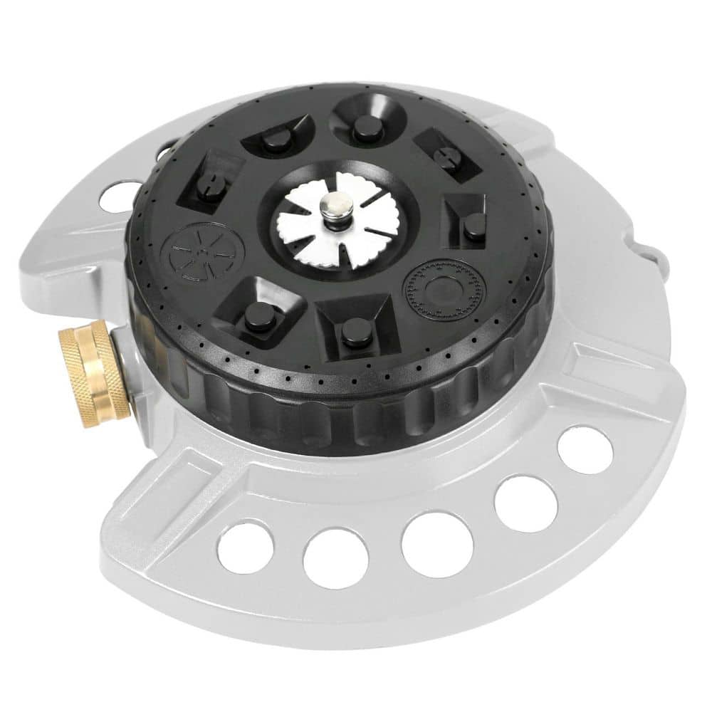 Metal 9 Pattern Turret Lawn Sprinkler, Garden Sprinkler with Heavy Duty Metal Base, Adjustable Water Modes for Yards price history on PriceWatchPro