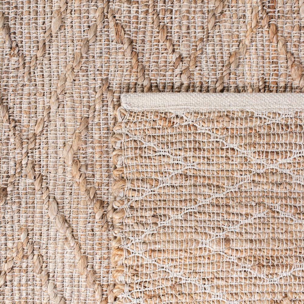 Natural Beige Flat Woven Cotton Runner Rug