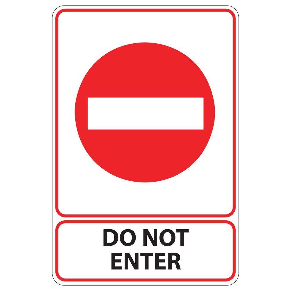 8 In X 5 5 In Plastic Do Not Enter Sign Pse 0025 The Home Depot