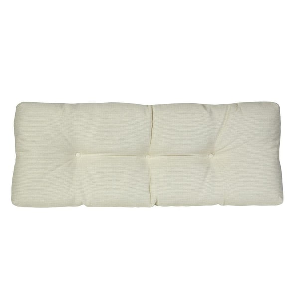 The Gripper Tufted 36 in. Omega Ivory Universal Bench Cushion