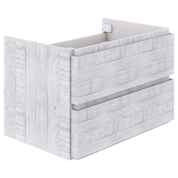 Fresca Formosa 29 in. Wall Mount Floating Single Bath Vanity Cabinet without Top in Rustic White