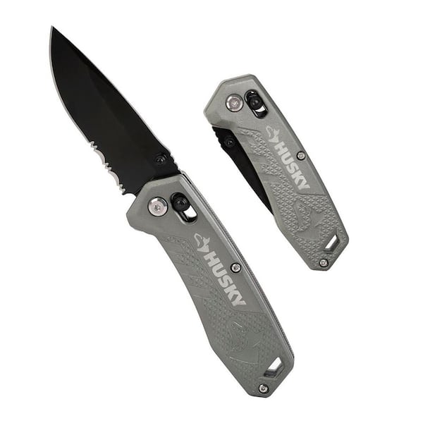 Husky Rapid Lock Folding Sporting Pocket Knife 91629 - The Home Depot