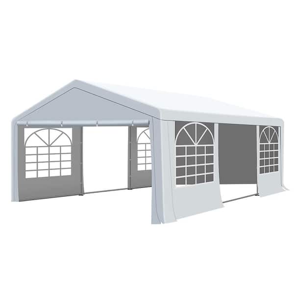 20 ft. x 20 ft. Outdoor Party Tent with Removable Sidewalls, Heavy Duty Wedding Tent Commercial Event Shelter Canopy