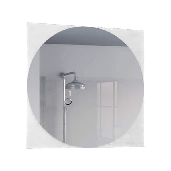 23.62 in. W x 23.62 in. H Square Framless Mirror Wall Mirror Vanity Mirror Wall Decor Mirror Bathroom Vanity Mirror