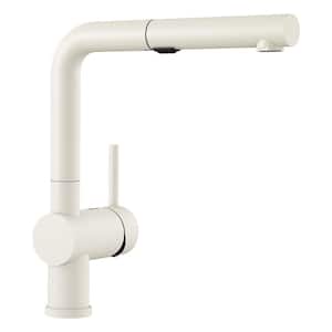 Linus Single-Handle Pull Out Sprayer Kitchen Faucet in White