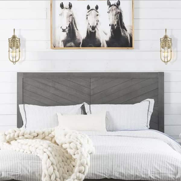 WINGBO Industrial Wire Cage Wall Sconce Plug-In or Hardwired Vintage Wall Light, Brass (Set of 2)