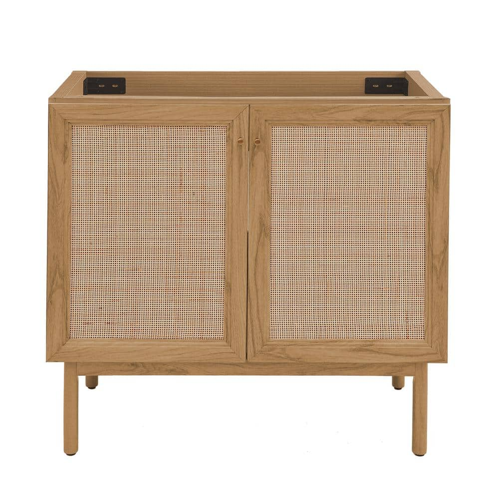 Swiss Madison Classe 36 in W x 17.87 in D x 32.48 in H Single Sink Bath Vanity Cabinet without Top in Oak, Toppan Oak