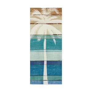 47 in. x 20 in. Beachscape Palms V by Michael Mullan Floater Frame Nature Wall Art