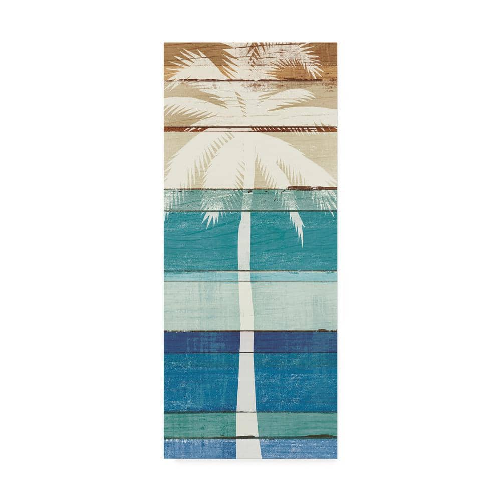 19 in. x 8 in. Beachscape Palms V by Michael Mullan Floater Frame Nature Wall Art price history on PriceWatchPro