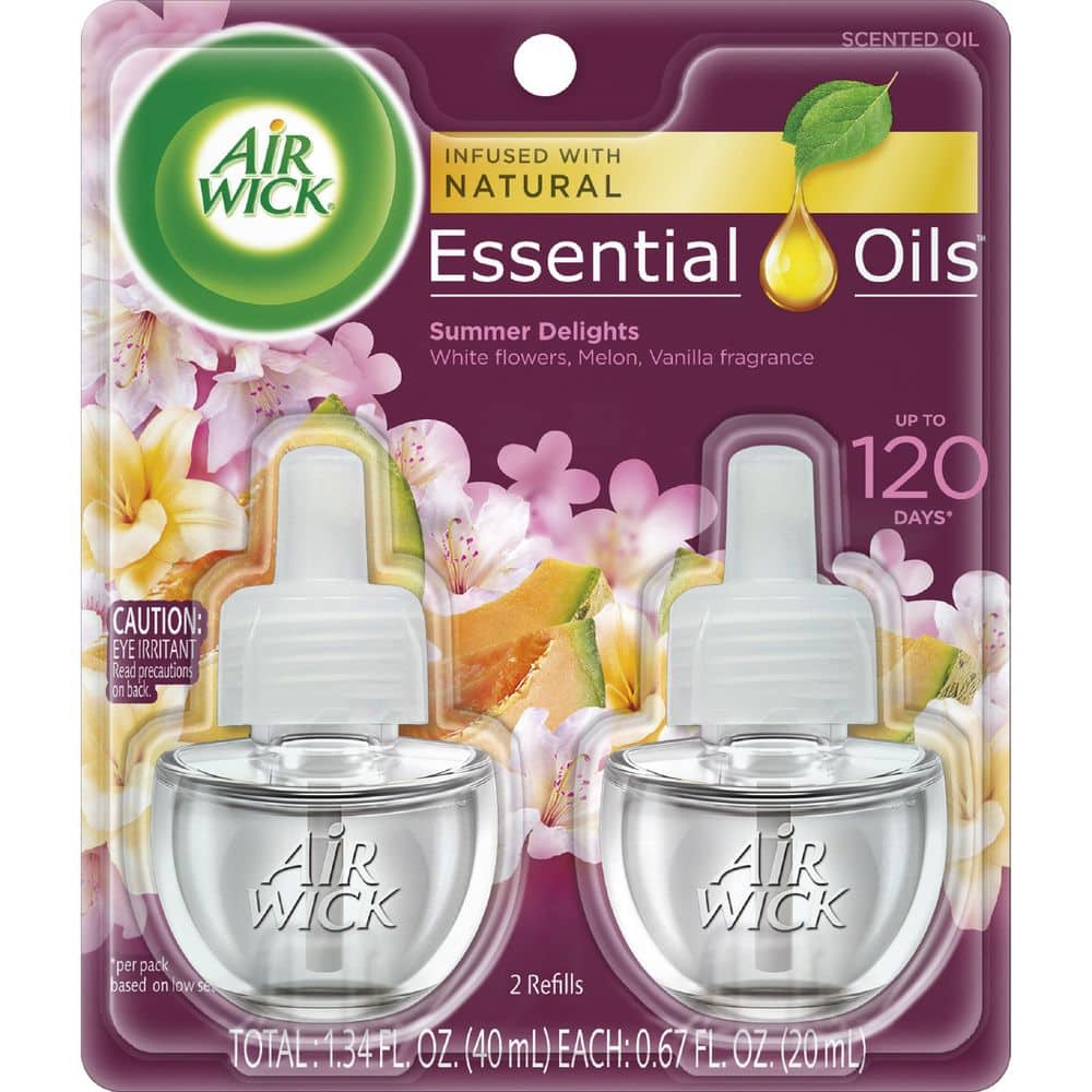  Air Wick Plug in Scented Oil Refill, 5ct, Bonfire and