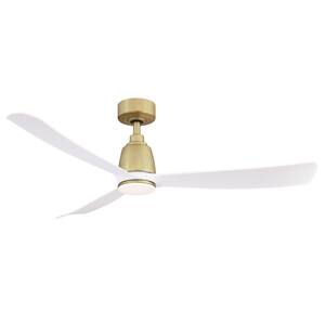 Kute 52 in. Indoor/Outdoor Brushed Satin Ceiling Fan with Remote Control and DC Motor