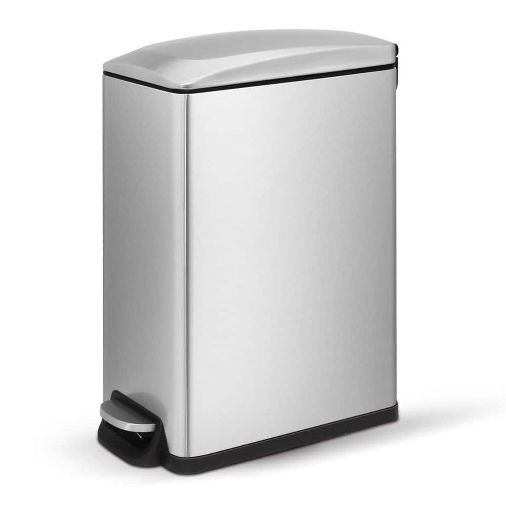 11.9 Gal. Stainless Steel Slim Step-On Kitchen Trash Can with Inner Bucket, Silver price history on PriceWatchPro