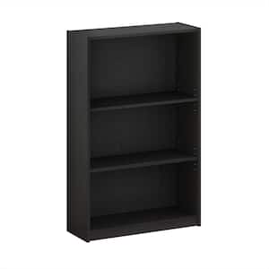 Simple Home 40.3 in. H Black 3-Tier Adjustable Shelf Bookcase