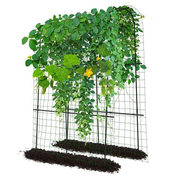 ABORON 71 in. Tall Garden Cucumber Trellis for Climbing Plants Outdoor Metal Arch Plant Support Trellis A-Frame Trellis, Small