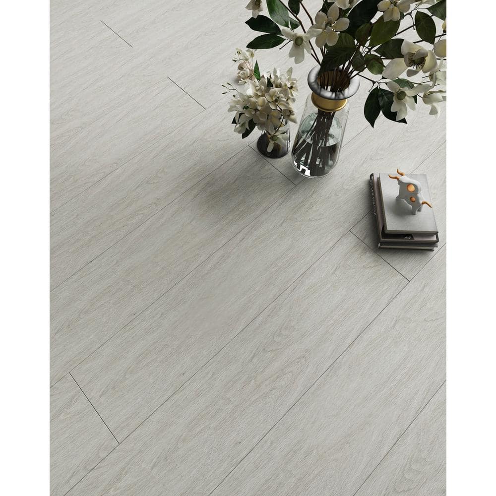 Clamshell Gray Extra Long Wide Waterproof Vinyl Plank Flooring