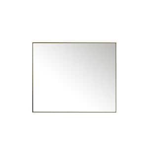 Rohe 48 in. W x 40 in. H Rectangular Framed Wall Mount Bathroom Vanity Mirror in Champagne Brass