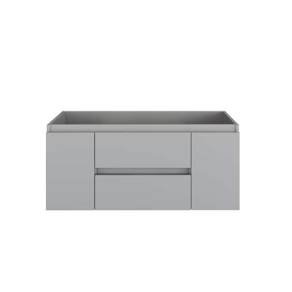 VOLPA USA AMERICAN CRAFTED VANITIES Salt 48 in. W x 20 in. D Bath Vanity Cabinet Only in Gray