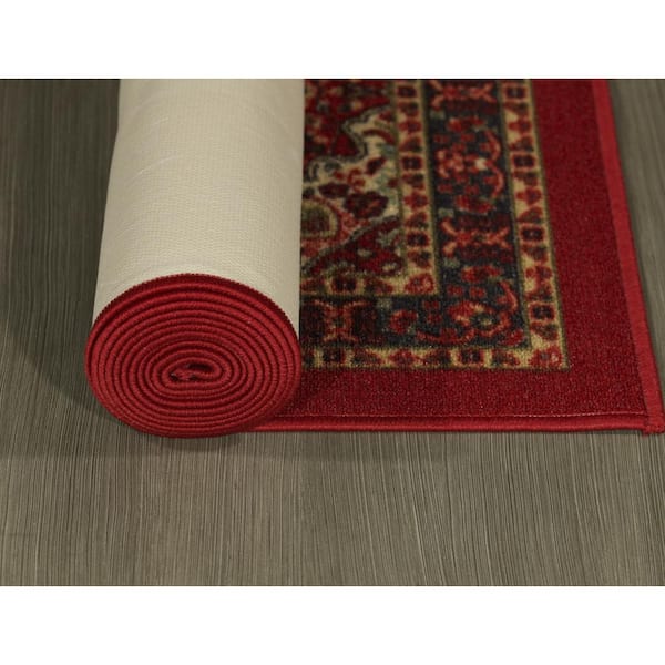 Red Ottomanson Ottohome Collection Runner Rug 2'7" x 10' 