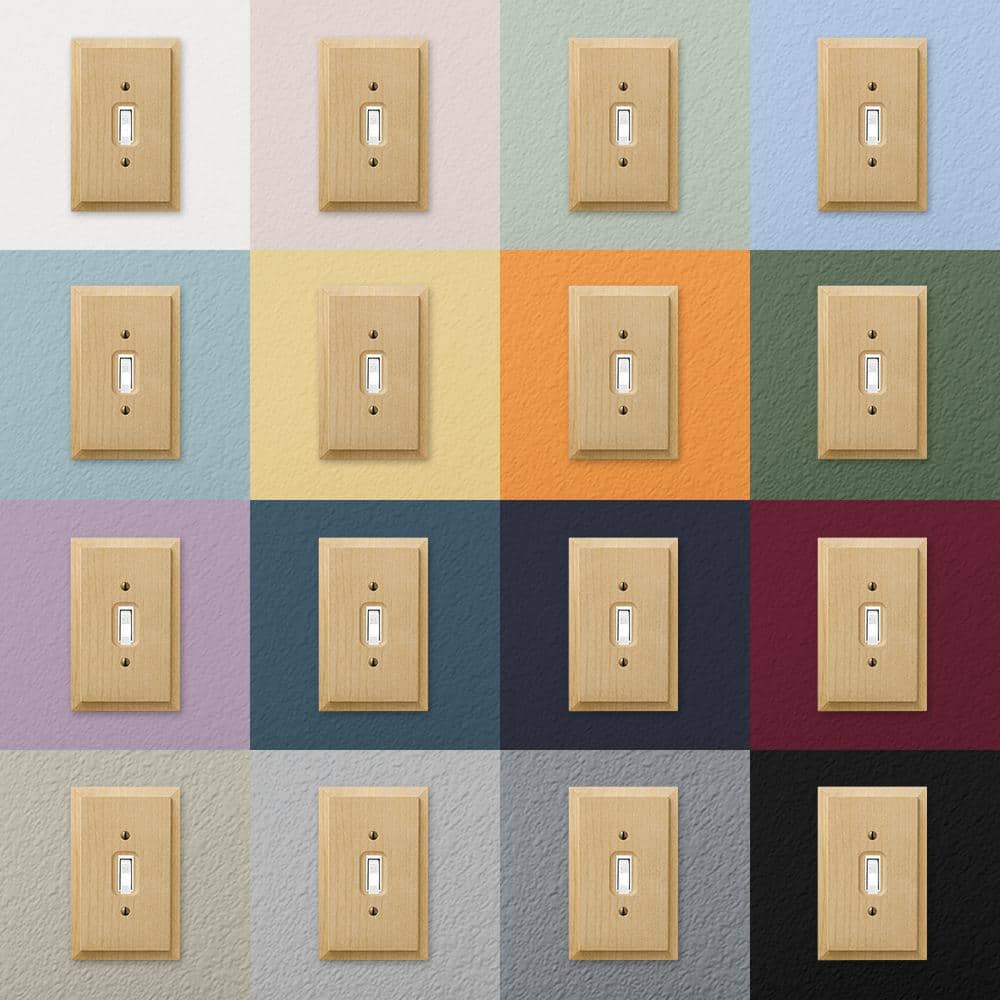 Unfinished Wood Triple Rocker Wall Plate