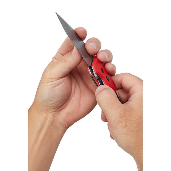 Milwaukee 3 inch Folding Knife - Red (48-22-1540) for sale online