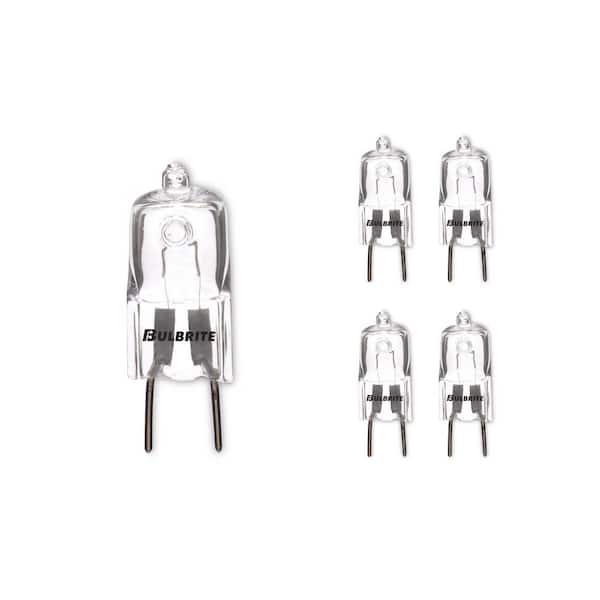 Bulbrite 35-Watt Soft White Light T4 (GY8) Bi-Pin Screw Base Dimmable Clear Mini Halogen Light Bulb(5-Pack)