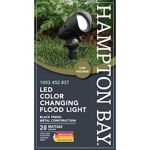 20-Watt Equivalent Millennium Black Adjustable Light Color Integrated LED Outdoor Landscape Flood Light