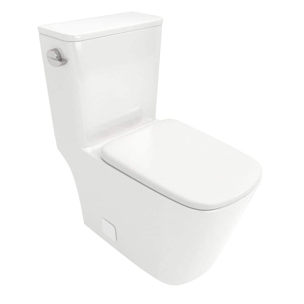 1-Piece 1.28 GPF Single Flush Elongated Toilet in White Seat Included price history on PriceWatchPro