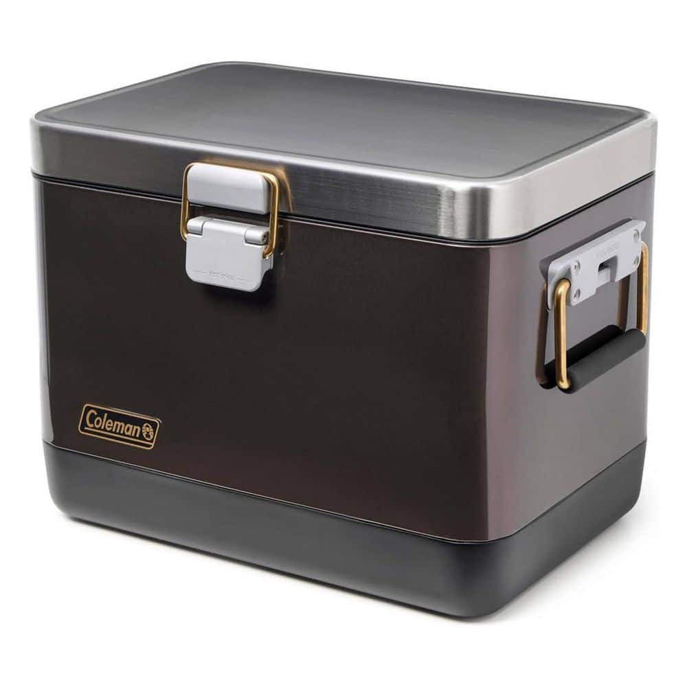 その他 Coleman - Coleman Stainless Steel Beverage Cooler Coleman Reunion 54-Quart Steel Belted Stainless Steel Cooler